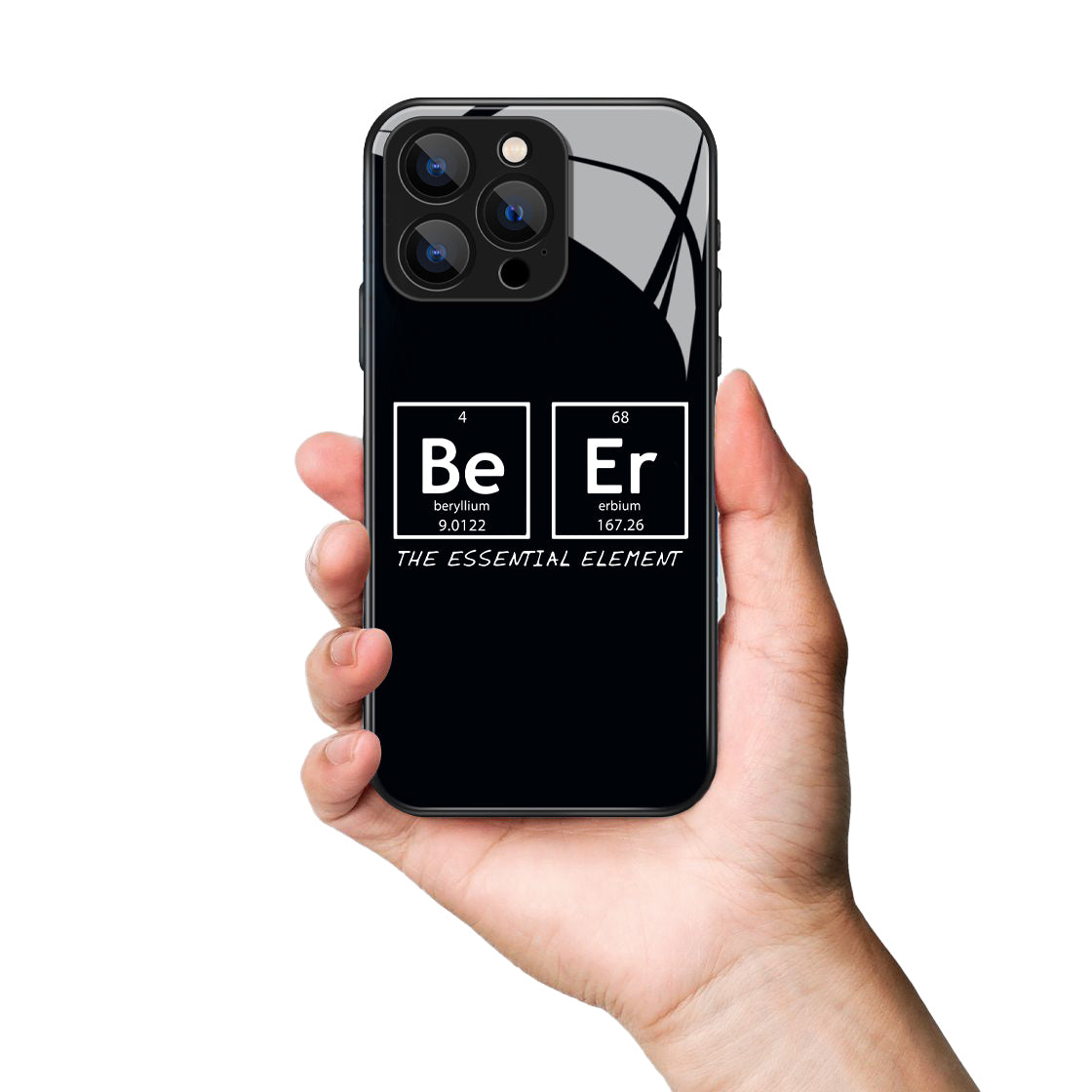 The Essential Element Letter Pattern Premium Black Apple Samsung Phone Case