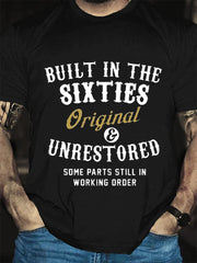 Built In The Sixties Print Men Slogan T-Shirt