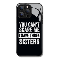 You Can't Scare Me Letter Printed Premium Black Apple Samsung Phone Case