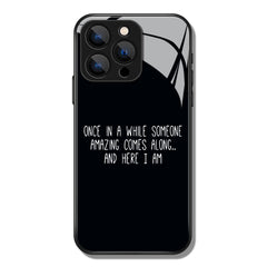 Once In A While Someone Amazing Letter Printed Premium Black Apple Samsung Phone Case