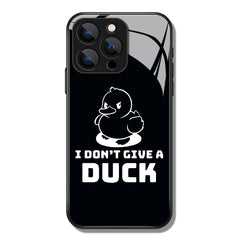 I Don't Give A Duck Printed Premium Black Apple Samsung Phone Case