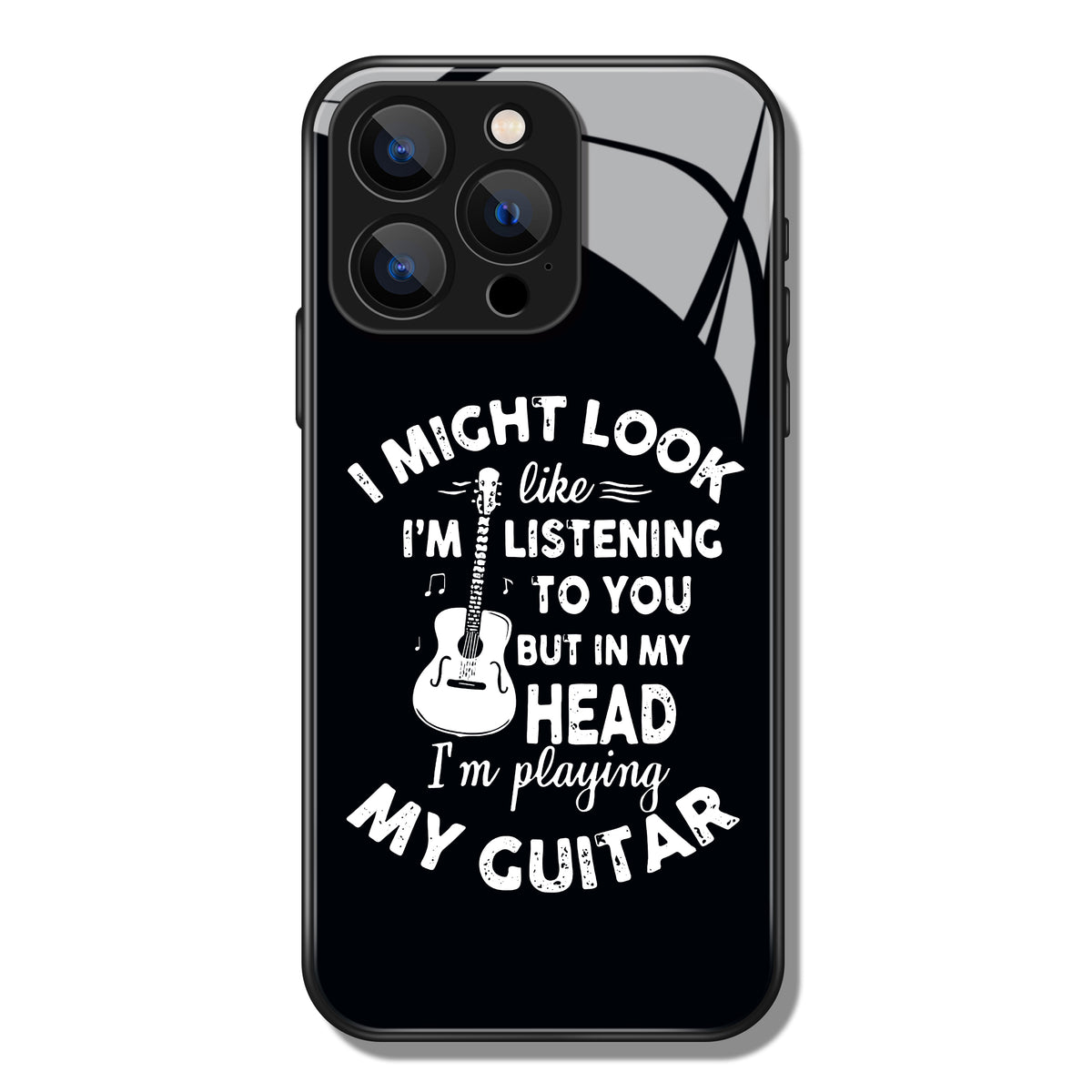 I Might Look Like Guitar Printed Premium Black Apple Samsung Phone Case