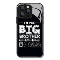 I'm The Big Brother Letter Printed Premium Black Apple Samsung Phone Case