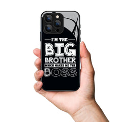 I'm The Big Brother Letter Printed Premium Black Apple Samsung Phone Case