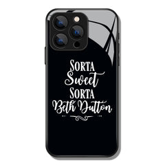 Sorta Sweet Sorta Letter Printed Premium Black Apple Samsung Phone Case