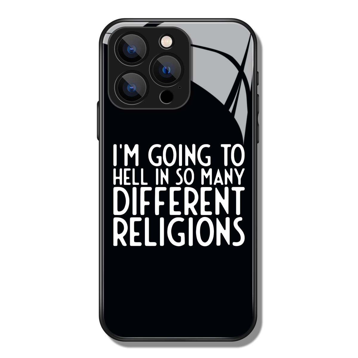 I'm Going To Hell Letter Printed Premium Black Apple Samsung Phone Case