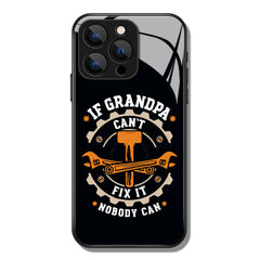 If Grandpa Can't Fix It Repair Tools Pattern Premium Black Apple Samsung Phone Case