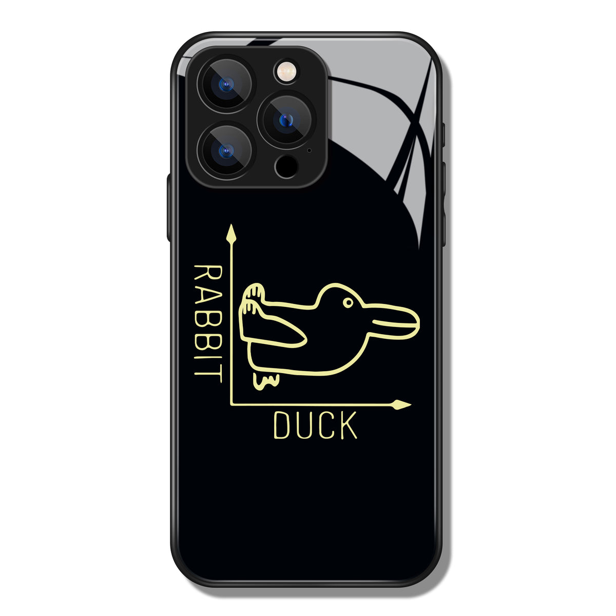 Duck Rabbit Printed Premium Black Apple Samsung Phone Case