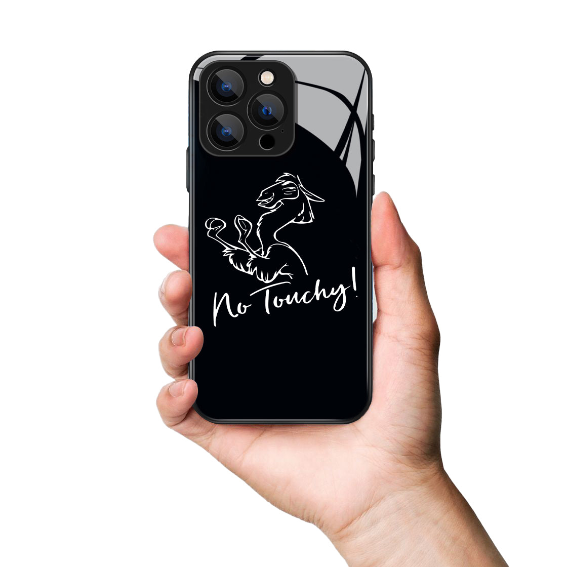 No Touchy Horse Printed Premium Black Apple Samsung Phone Case