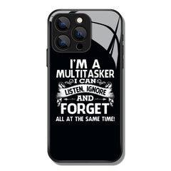 I'm A Multitasker Letter Printed Premium Black Apple Samsung Phone Case