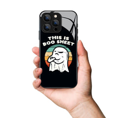 This Is Boo Sheet Ghost Printed Premium Black Apple Samsung Phone Case