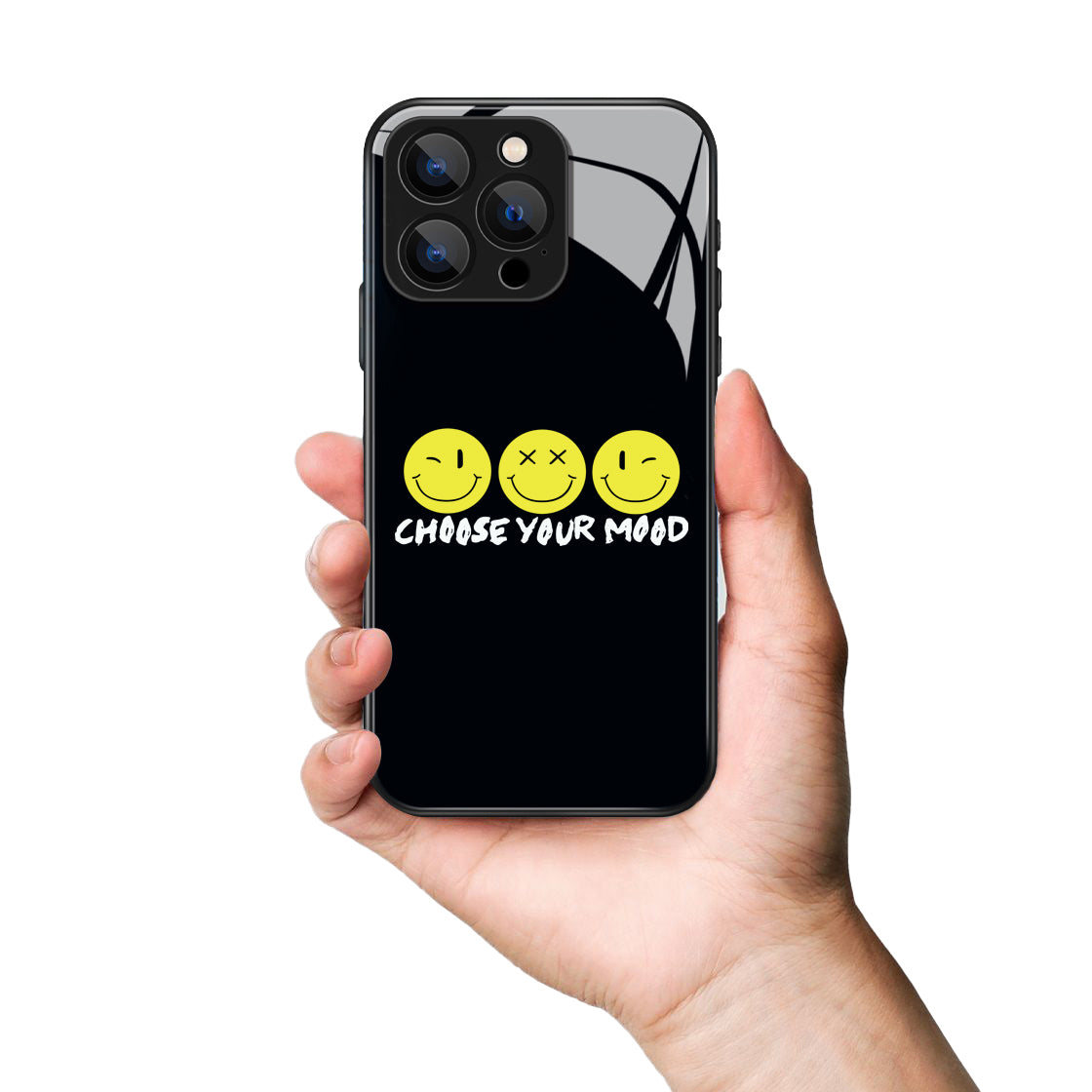 Choose Your Mood Emoji Printed Premium Black Apple Samsung Phone Case