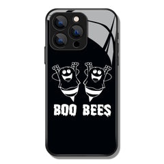 Boo Bees Funny Ghost Printed Premium Black Apple Samsung Phone Case