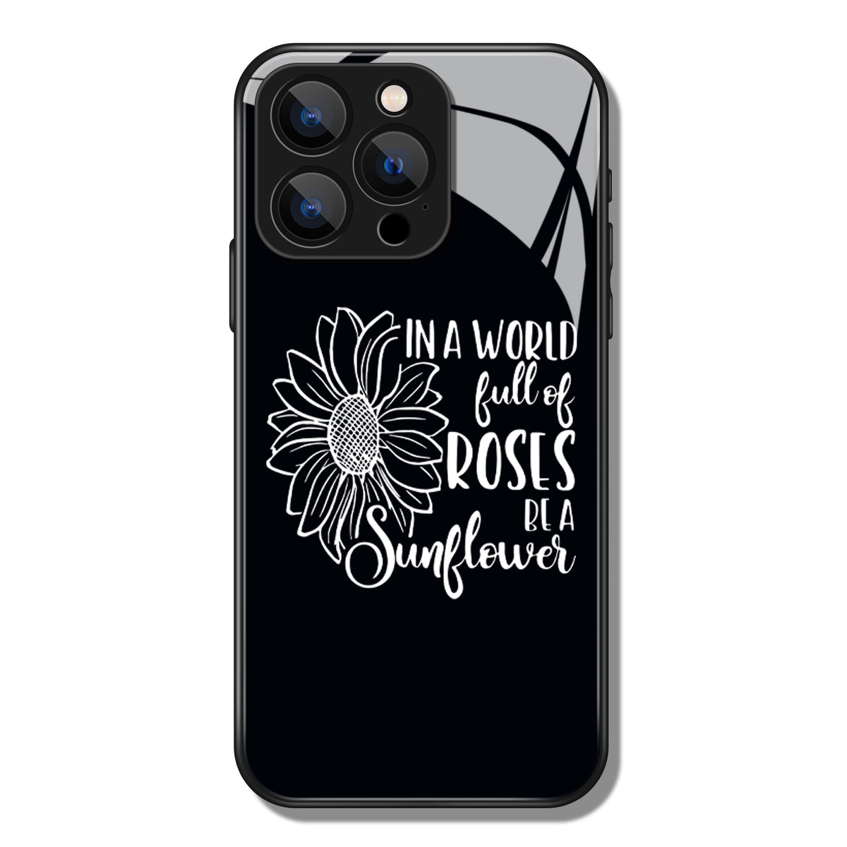 In A World Full Of Roses Printed Premium Black Apple Samsung Phone Case