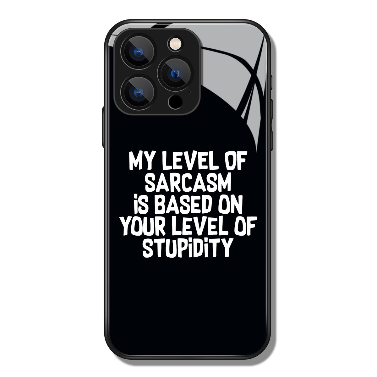 My Level Of Sarcasm Letter Printed Premium Black Apple Samsung Phone Case