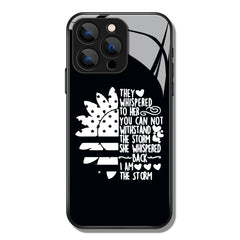 They Whispered To Her Sunflower Printed Premium Black Apple Samsung Phone Case