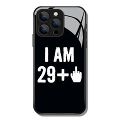 I Am 29 Letter Finger Pattern Premium Black Apple Samsung Phone Case