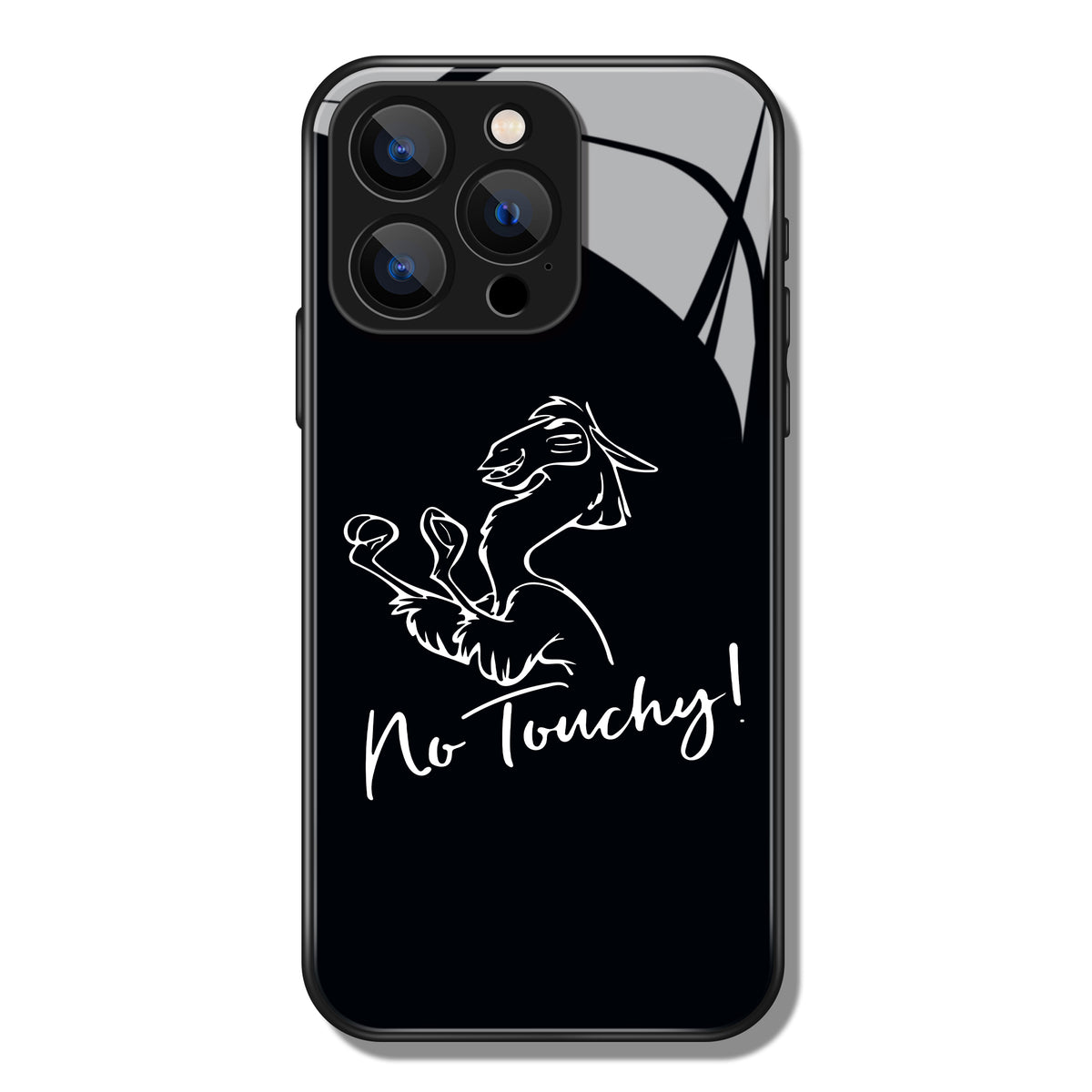 No Touchy Horse Printed Premium Black Apple Samsung Phone Case