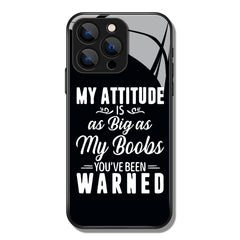 My Attitude Is As Big As Letter Printed Premium Black Apple Samsung Phone Case