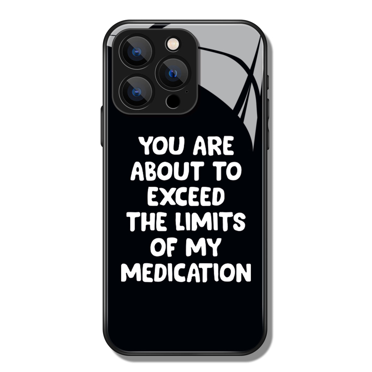 You Are About To Exceed Letter Printed Premium Black Apple Samsung Phone Case