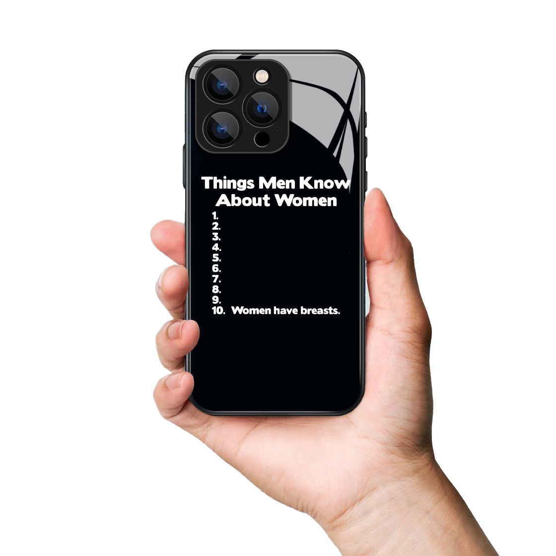 Things Men Know About Women Letter Printed Premium Black Apple Samsung Phone Case