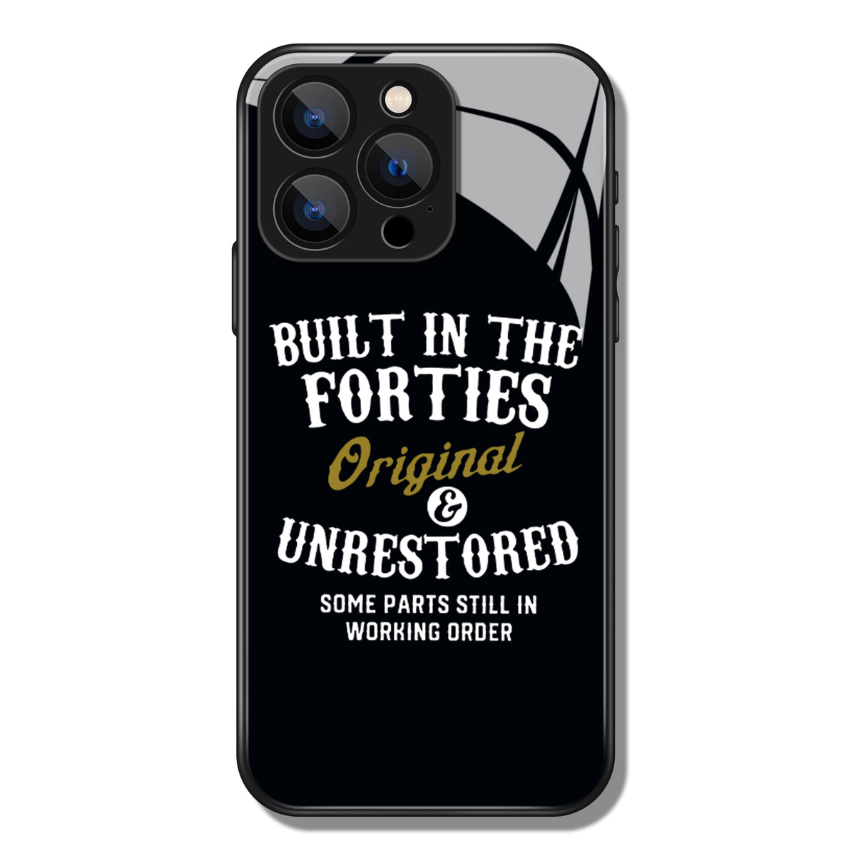 Built In The Forties Original Letter Printed Premium Black Apple Samsung Phone Case