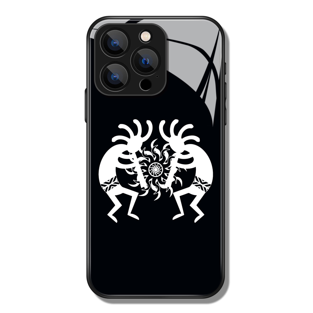 Mayan Civilization Ritual Pattern Premium Black Apple Samsung Phone Case