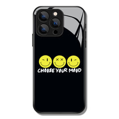 Choose Your Mood Emoji Printed Premium Black Apple Samsung Phone Case